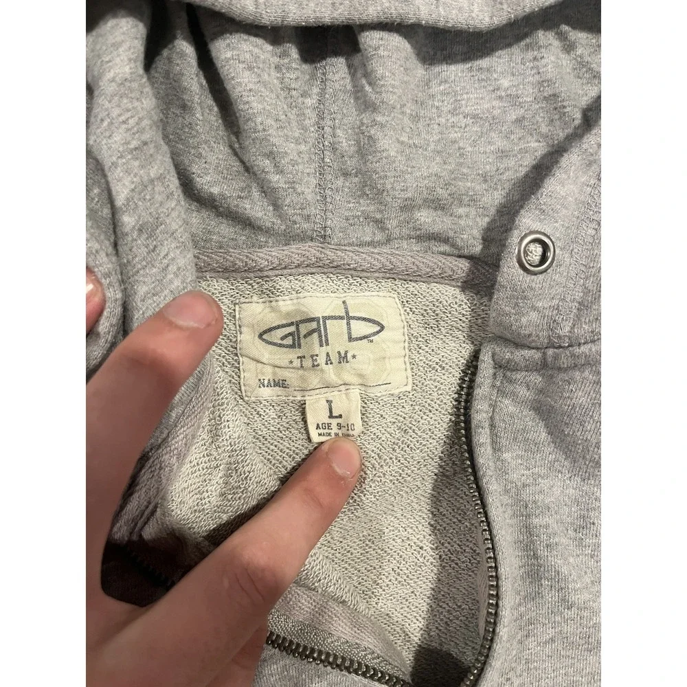 Vintage Mizzou‎ Missouri Tigers Kids Full Zip Hooded Jacket Size L Gray